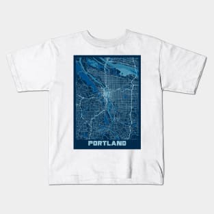 Portland - United States Peace City Map Kids T-Shirt